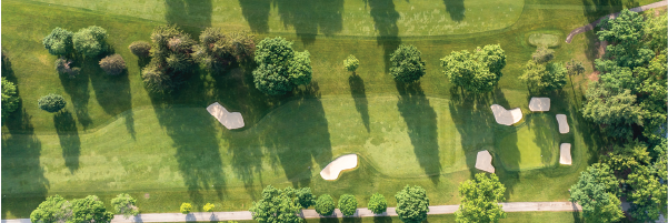 A 
picture 
containing an aerial shot of a golf course